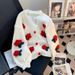 Women's Korean Style Floral Knitted Cardigan Sweet Three Dimensional Autumn Winter Sweater Coat Loose Soft Versatile Age Reducing_ecoleips.com