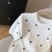 Women's Clothing Women's Heart Shaped Polka Dot Round Neck Short Sleeve T-Shirt Ice Silk Knitwear Summer Design_ecoleips.com