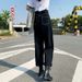 Women's High Waist Wide Leg Jeans – Black Korean Style Stretch Denim, Straight Fit, Comfortable & Slimming (S-2XL)_ecoleips.com