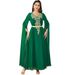 Women's Clothing New Solid Color Muslim Robe Ultra Long Sleeve Large Swing Women's Dress_ecoleips.com