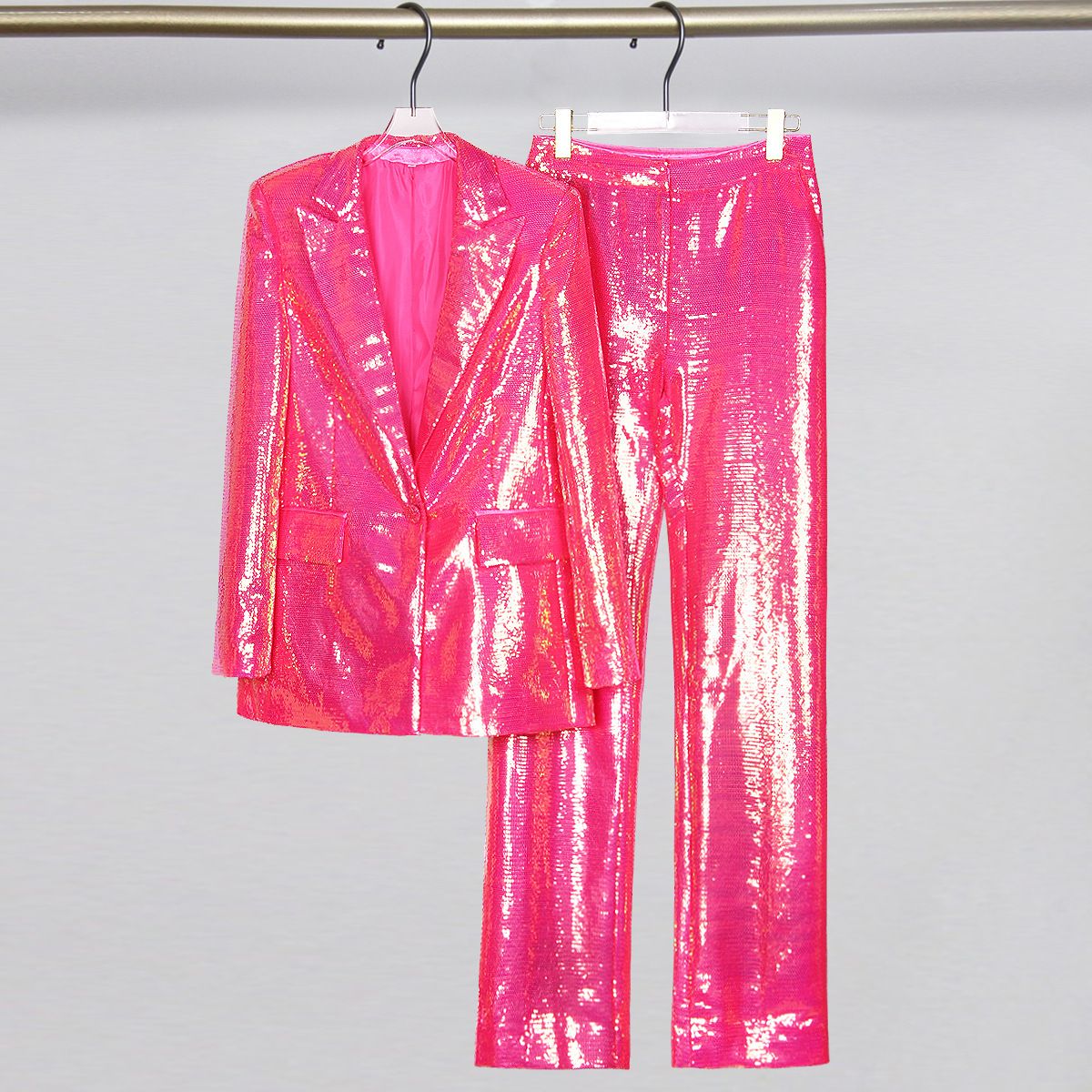 Women's clothing star fashion heavy sequins women's fashion shining stage suit trousers suit_ecoleips.com