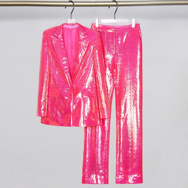Women's clothing star fashion heavy sequins women's fashion shining stage suit trousers suit_ecoleips.com