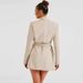 Women's Lapel Belted Midi Length Blazer – Elegant Casual Fall Office Jacket 2026_ecoleips.com