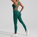 Women's Clothing Quick Drying Gathered Beautiful Back Yoga Sports Bra Tops High Waist Hip Lifting Sports Tights Yoga Suit Set_ecoleips.com