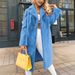girl Girl 2025 European And American Cross-Border Women's Fashion Autumn Winter Elegant Solid Color Lace-Up Lapel Plush Mid-Length_ecoleips.com