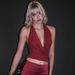 European And American Style Women's Halter Neck Deep V Tie Back Vest Sexy Sparkly Top for Summer 2025_ecoleips.com
