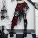 Aria Basics Aria Basics CF24300 Fall 2024 New Bodycon European And American Style Chic Slim Fit Irregular Plaid Half Skirt For Women_ecoleips.com