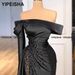 Women's Clothing One Shoulder Cocktail Party Evening Dress New Temperament Slim Dress Fishtail Annual Meeting Dress Female_ecoleips.com