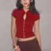 Women's 2026 Summer New Product Fashion Spice Girl Cardigan Breasted Lapel Short Sleeve T-Shirt Top Women_ecoleips.com