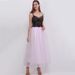 K Women's Mesh Half Body Long Skirt, Gauze Skirt_ecoleips.com