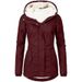 Women's Fleece-Lined Longline Hooded Coat – Winter Commuter Jacket With Zip Pockets, Thick Poly-Cotton Blend For Work & Travel_ecoleips.com