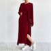 Voya Women's Lazy And Minimalist Fashion Set 2026 Autumn And Winter New Dress Jacket Two-piece Set_ecoleips.com