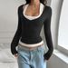 Cross-Border European And American Y2K Hot Girl Style Two-Piece Camisole Long-Sleeve T-Shirt Women's Clothing 2026_ecoleips.com