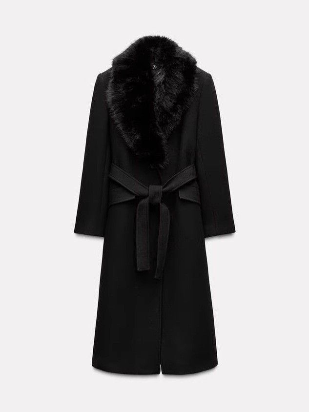 Elegant Winter Coat With Faux Fur Collar - Women's Long Wool Coat For Autumn & Winter, Classic European Style_ecoleips.com