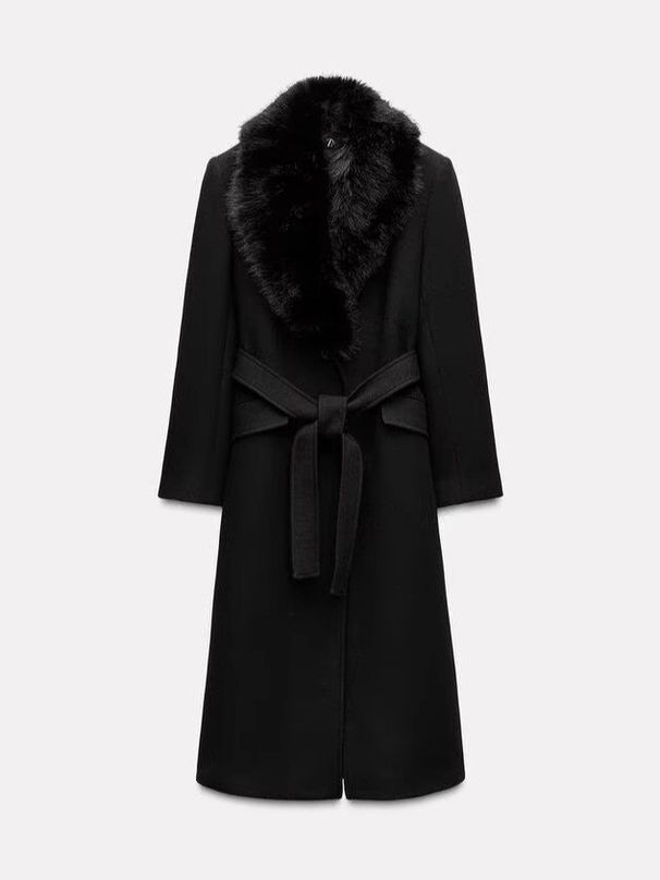 Elegant Winter Coat With Faux Fur Collar - Women's Long Wool Coat For Autumn & Winter, Classic European Style_ecoleips.com