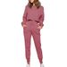 Women's Casual Fashion Solid Color Long Sleeved Sweatpants Autumn Winter Two Piece Sporty Set_ecoleips.com
