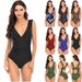 Tummy-Control One-Piece Swimsuit With Ruffle Detail – Slimming Conservative Bikini For Women (S-XXL, Quick-Dry Nylon, Hot Spring & Beach)_ecoleips.com