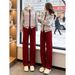 Women's Casual Wide Leg Trousers Hooded Cardigan Two Piece Set Long Sleeved Top Youthful Autumn Wear_ecoleips.com