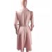 Women's Clothing Spring New Arrival Temperament Long Lapel Pleated Strap Belt Dress Jacket for Women_ecoleips.com