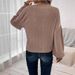 Women's Autumn/Winter Casual Plain Striped Round-Neck Long-Sleeve Loose-Fitting T-Shirt_ecoleips.com