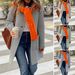 DiYun 2024 Autumn/Winter New Elegant Striped Cardigan Hooded Knit Long Sleeve Jacket For Women_ecoleips.com