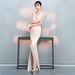 Evening For Women Simple Elegant Socialite Light Luxury High-end Company Annual Meeting Banquet Host Long Mermaid Dress_ecoleips.com