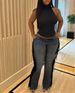 Y5270 European And American Women's Fashion Retro Fringed High-waisted Straight-leg Jeans_ecoleips.com
