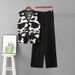 Leopard Print Knit Set Sleeveless Cross Border Cardigan Spring Summer Loose Fitting Elegant Top Casual Sporty Wide Leg Pants Two Piece_ecoleips.com