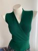 Korean Style Women's Vest Crossover V Neck Asymmetrical Sleeveless Knitted Short Top for Mature Sophisticated Fashion_ecoleips.com