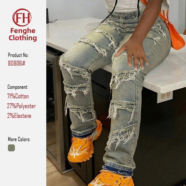 Women's High Waist Straight Leg Jeans Denim Retro Style Casual Fashion Streetwear Spring/Autumn Versatile Cotton Layered_ecoleips.com