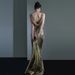 Women's Clothing fishtail evening dress female new temperament sequined annual meeting host sexy backless bride toast dress_ecoleips.com