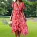 Women Simple Versatile Dress Classic V‑Neck With Short Sleeve For Daily Casual Occasions_ecoleips.com