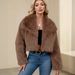 Women’s Faux Fur Collar Jacket – Short Plush Coat With Stand-Up Lapel | Luxe & Warm (S-XXXL)_ecoleips.com