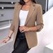 Women's Clothing Hot Sale Autumn And Winter Long Sleeve Solid Color Cardigan Suit Jacket Women_ecoleips.com