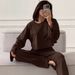 Green Loose Milk Silk Sleeve Long Pants Comfortable Pajama Set European And American Autumn New Cross-Border Home_ecoleips.com