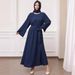 Muslim Abaya Traditional Simple Dress With Headscarf_ecoleips.com