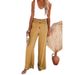 Suitable For All Seasons 2025 Spring Summer New Solid Color Cotton Linen Elastic Loose Casual Wide-leg Women's Long Pants_ecoleips.com