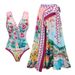 Women Sexy Printed V-Neck One Piece Swimsuit Monokini Push Up Swim Suit Backless Summer Beach Wear Slimming Bathing Suit_ecoleips.com
