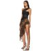 Sexy Leopard Print Chiffon Maxi Dress For Women Backless Lace Patchwork Fashionable Hot Girl_ecoleips.com