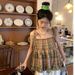 Sweet Girl's Outfit: Retro Lace-Up Square-Neck Vest, Fresh Plaid Babydoll Shirt, Short Sweet And Cool Camisole Top_ecoleips.com