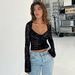 European And American Women's Clothing 2025 Autumn New Fashion Sexy Sheer Mesh Slim-Fit Long-Sleeve T-Shirt Top_ecoleips.com