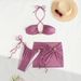Women's Clothing New Swimsuit Three Piece Suit Solid Color Sexy Split Swimsuit Bikini Female_ecoleips.com
