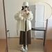 Fox High-End Feel Lace-Up Green Fruit Collar Elegant Double-Sided Wool Woolen Women's Autumn Winter New Fur Coat_ecoleips.com