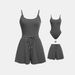 Women's Clothing Camisole Jumpsuit Waist Wide Leg Shorts Casual Two Piece Suit_ecoleips.com