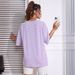 Women's Casual Loose T-Shirt round Neck Short Sleeve Butterfly Lip Print Simple Sports Top European American Style Summer_ecoleips.com