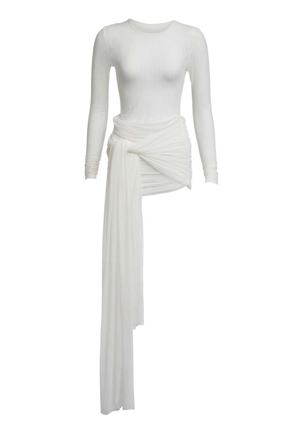 New 2025 Solid Color Mesh Beach Dress European And American Sexy Style Two Colors Available for Women's Swimwear_ecoleips.com