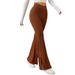 Voya Women's Fashion Casual Slightly Spicy Pants, New Spring-summer Elastic Waist Slimming Wide-leg Long Pants_ecoleips.com