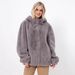 Unisex Eco Faux Fur Zip Hoodie – Trendy Winter Fleece Jacket With Cozy Pockets & Windproof Design (Dark Grey/Light Grey) – Streetwear Oversized Fit_ecoleips.com