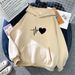 2024 Foreign Trade Women's Clothing Hooded Pullover Oversized Loose Casual Fleece Printed Hoodie_ecoleips.com