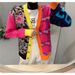 Casual Sweater Coat, New Autumn/Winter Style, Loose Fit, Patchwork, 12-Color Knit Cardigan_ecoleips.com